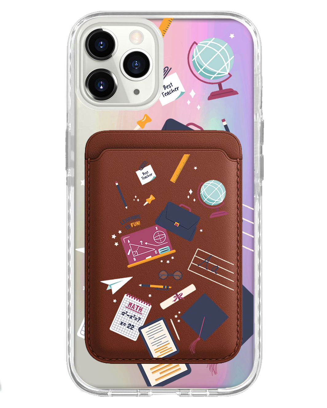 iPhone Magnetic Wallet Holo Case - Teacher