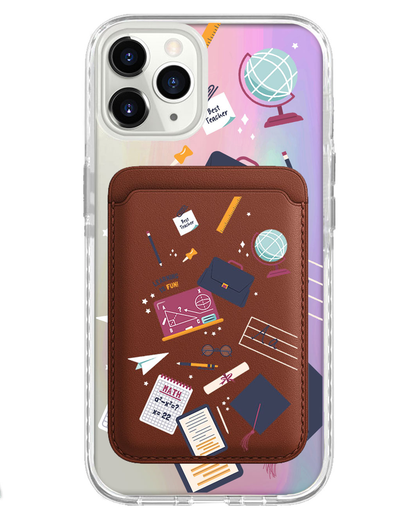 iPhone Magnetic Wallet Holo Case - Teacher