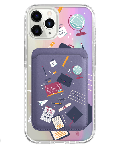 iPhone Magnetic Wallet Holo Case - Teacher