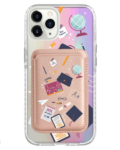 iPhone Magnetic Wallet Holo Case - Teacher