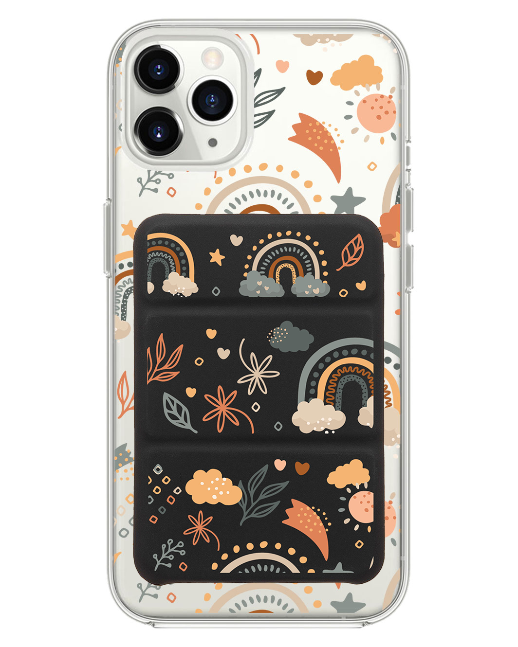iPhone Magnetic Trifold Wallet Case - Boho 2.0
