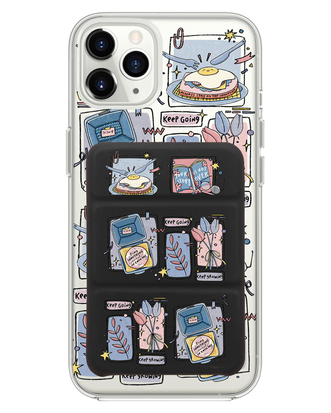 iPhone Magnetic Trifold Wallet Case - Grow