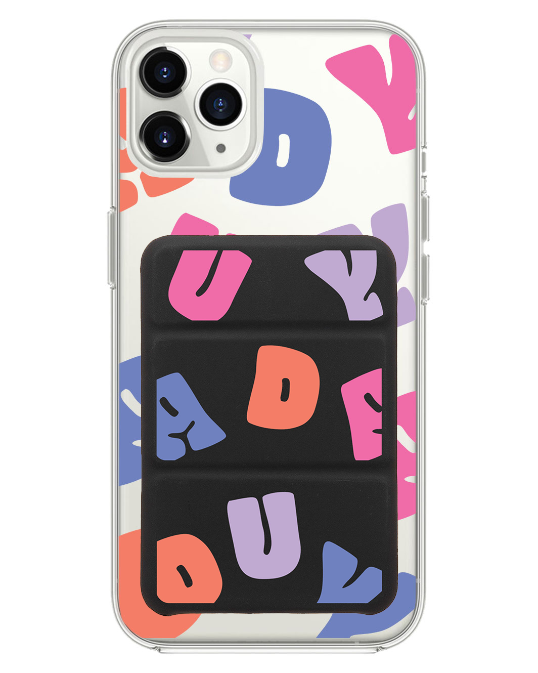 iPhone Magnetic Trifold Wallet Case - Chubby Monogram