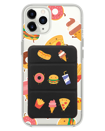 iPhone Magnetic Trifold Wallet Case - Fast Foodies