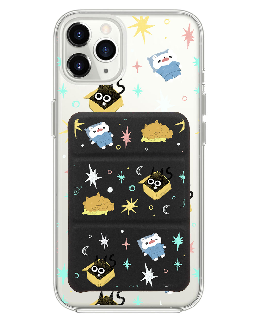 iPhone Magnetic Trifold Wallet Case - Nightover