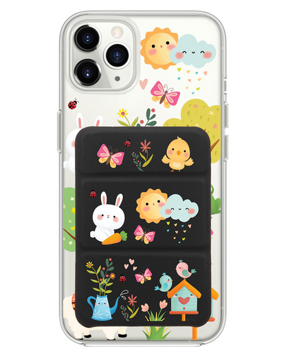 iPhone Magnetic Trifold Wallet Case - Spring