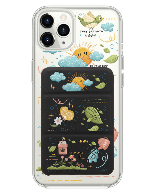iPhone Magnetic Trifold Wallet Case - Growth