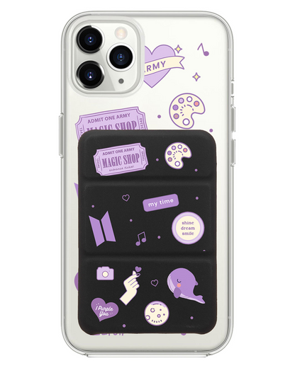 iPhone Magnetic Trifold Wallet Case - BTS Proof