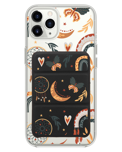 iPhone Magnetic Trifold Wallet Case - Boho 3.0