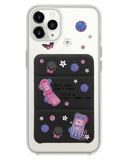 iPhone Magnetic Trifold Wallet Case - Busy Love Myself