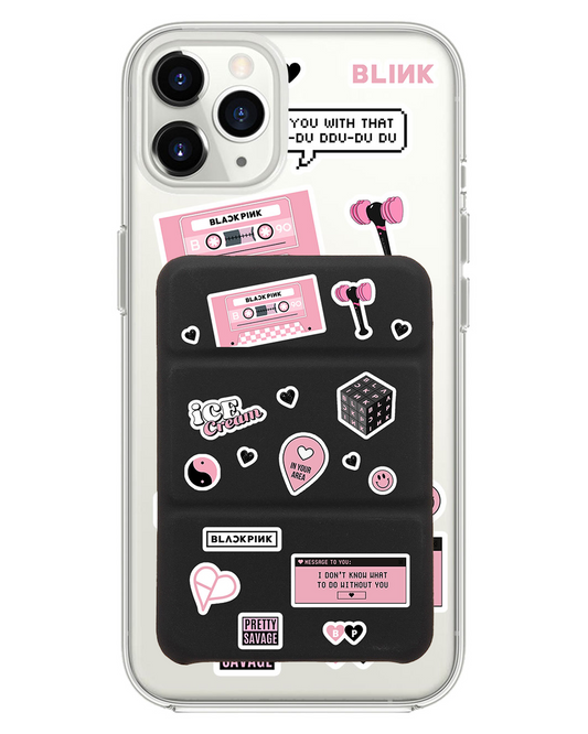 iPhone Magnetic Trifold Wallet Case - Blackpink Sticker Pack