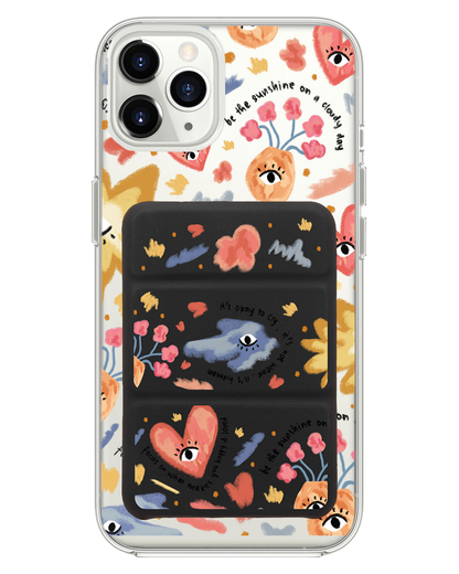 iPhone Magnetic Trifold Wallet Case - Abstract Lovers