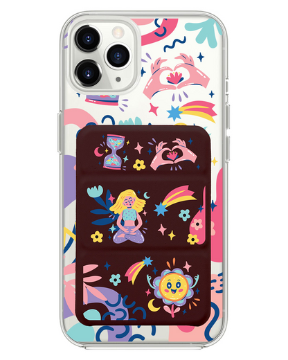 iPhone Magnetic Trifold Wallet Case - Heather