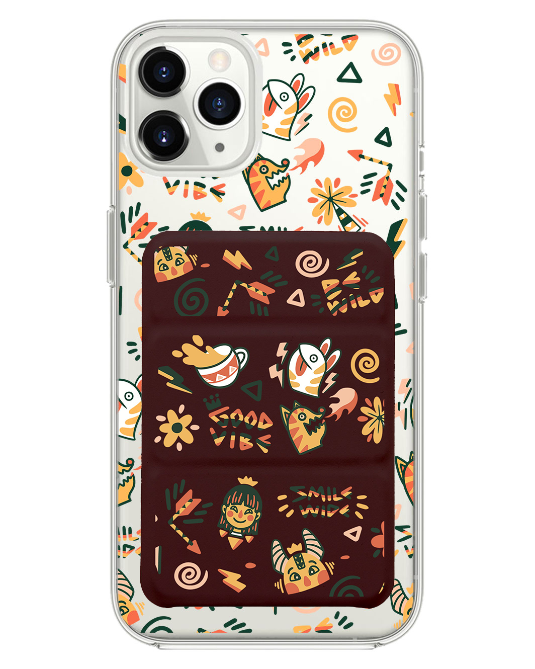 iPhone Magnetic Trifold Wallet Case - Wild & Free