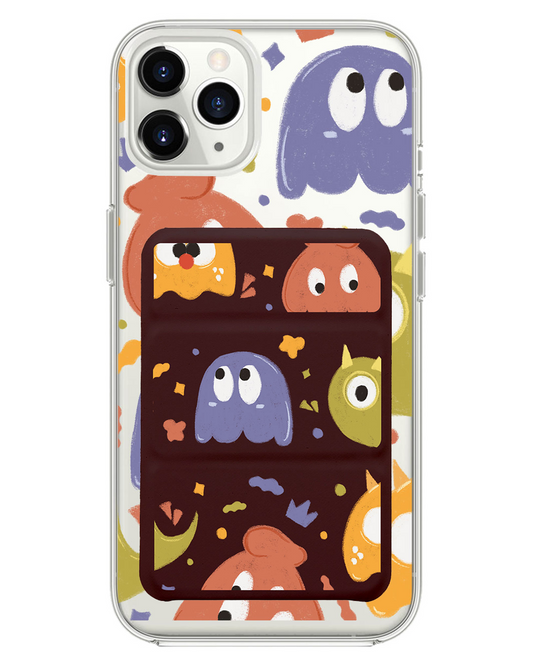 iPhone Magnetic Trifold Wallet Case - Cute Monster 1.0