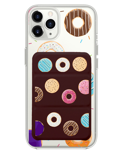 iPhone Magnetic Trifold Wallet Case - Doughnuts