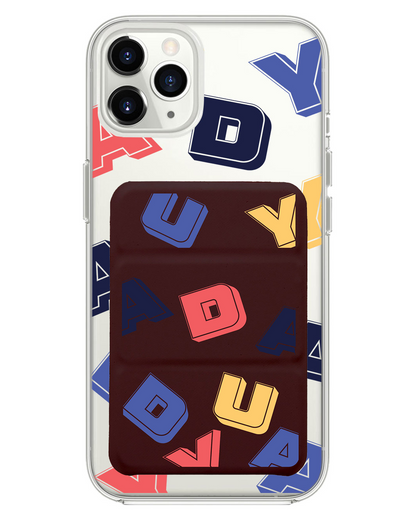 iPhone Magnetic Trifold Wallet Case - Cool Monogram