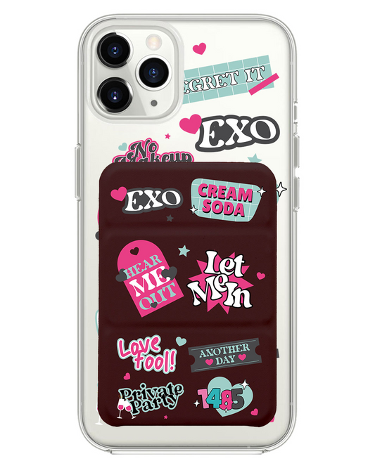 iPhone Magnetic Trifold Wallet Case - Exo Cream Soda