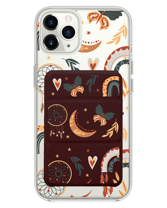 iPhone Magnetic Trifold Wallet Case - Boho 3.0