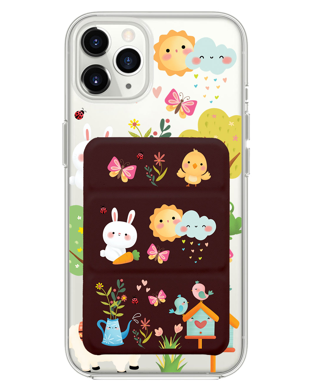 iPhone Magnetic Trifold Wallet Case - Spring
