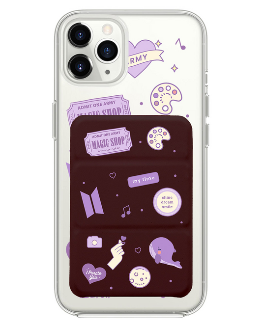 iPhone Magnetic Trifold Wallet Case - BTS Proof