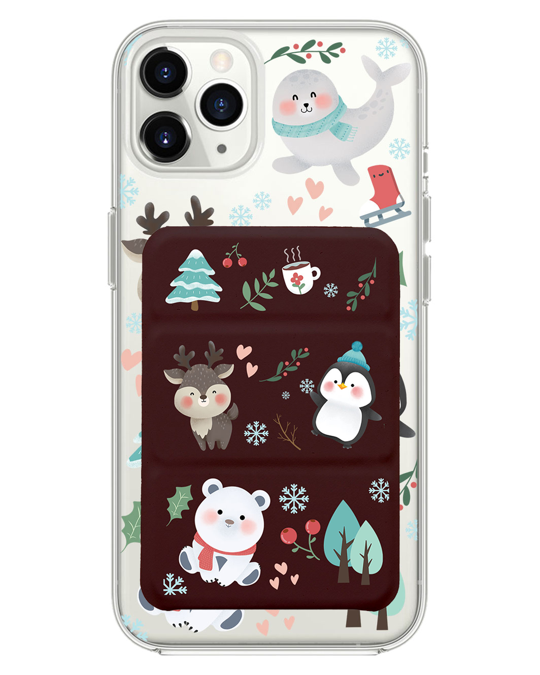 iPhone Magnetic Trifold Wallet Case - Winter