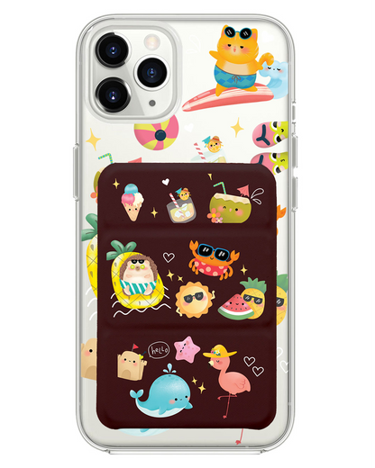 iPhone Magnetic Trifold Wallet Case - Summer