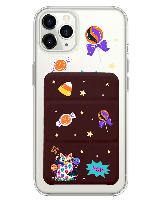 iPhone Magnetic Trifold Wallet Case - Puppy Monster