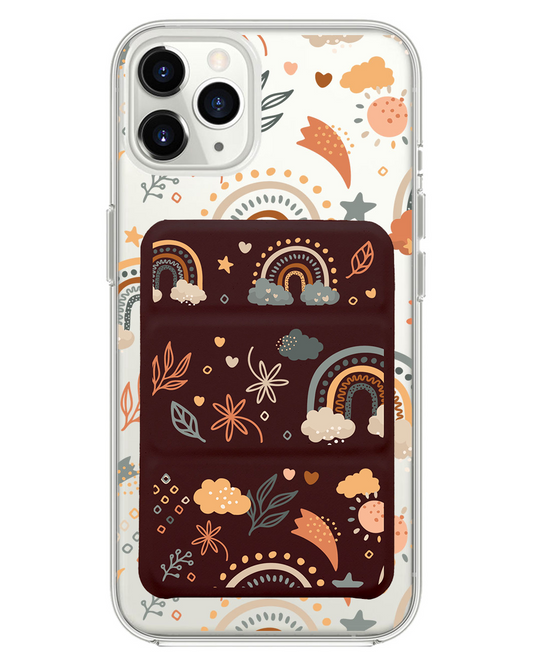 iPhone Magnetic Trifold Wallet Case - Boho 2.0