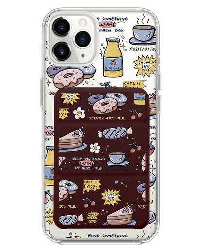 iPhone Magnetic Trifold Wallet Case - Sweets