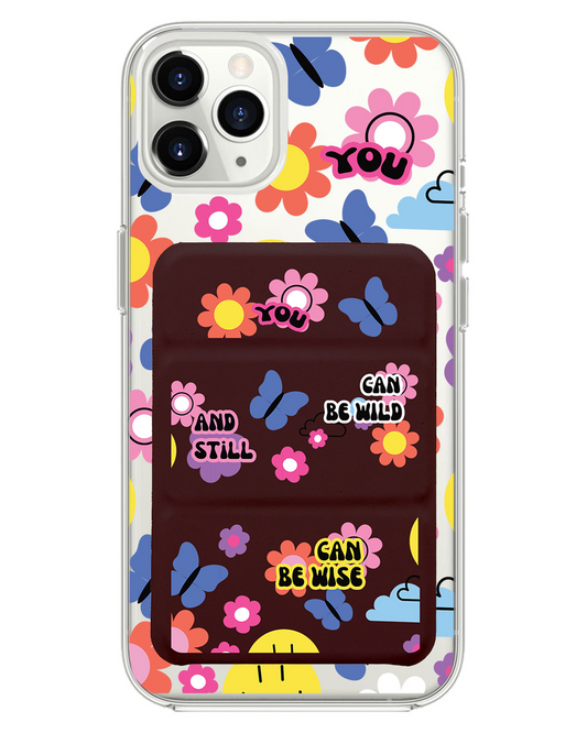 iPhone Magnetic Trifold Wallet Case - You Can Be Wild & Wise
