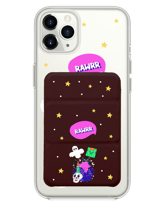 iPhone Magnetic Trifold Wallet Case - Cat Monster