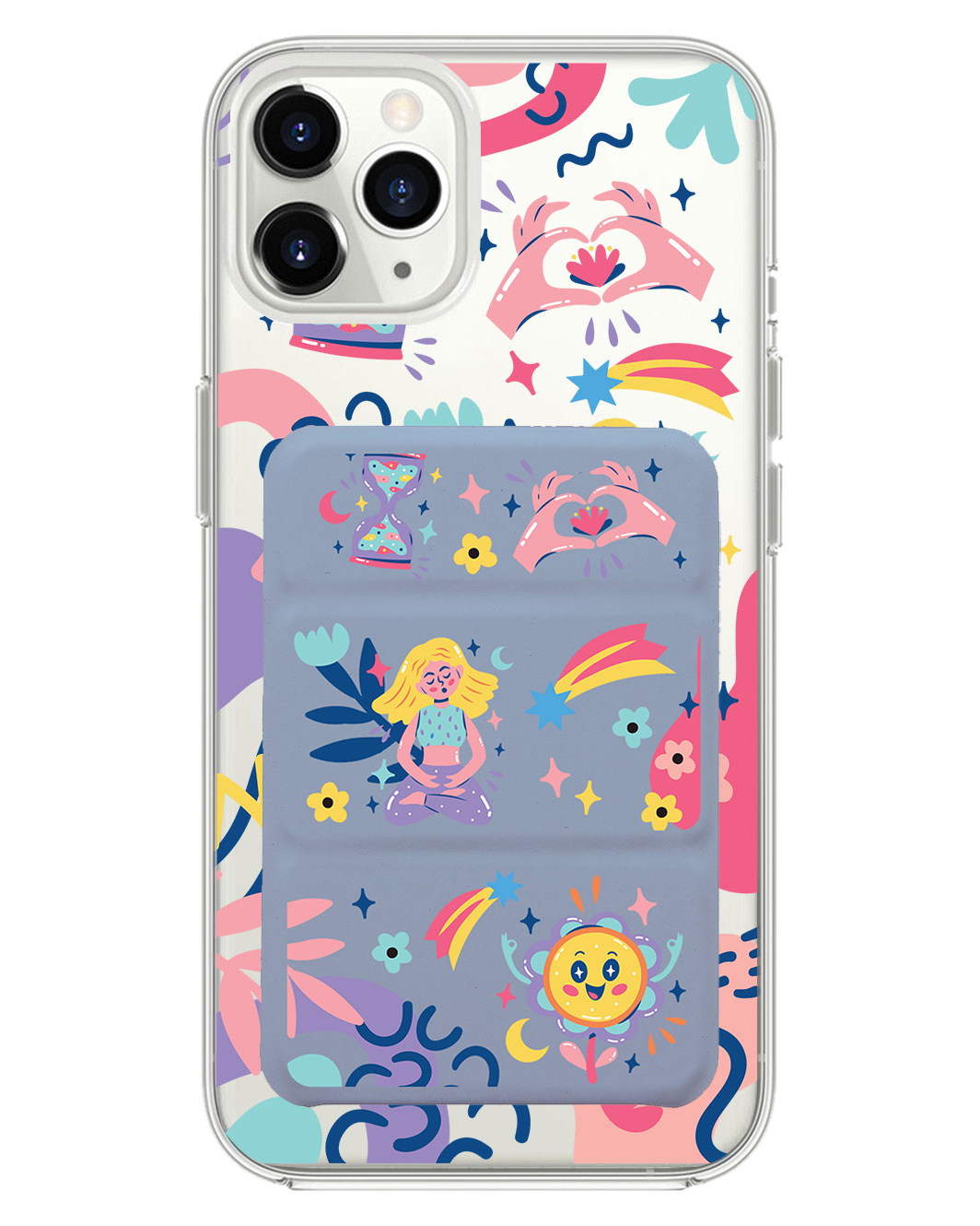iPhone Magnetic Trifold Wallet Case - Heather