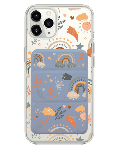 iPhone Magnetic Trifold Wallet Case - Boho 2.0