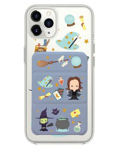 iPhone Magnetic Trifold Wallet Case - Little Hogwarts