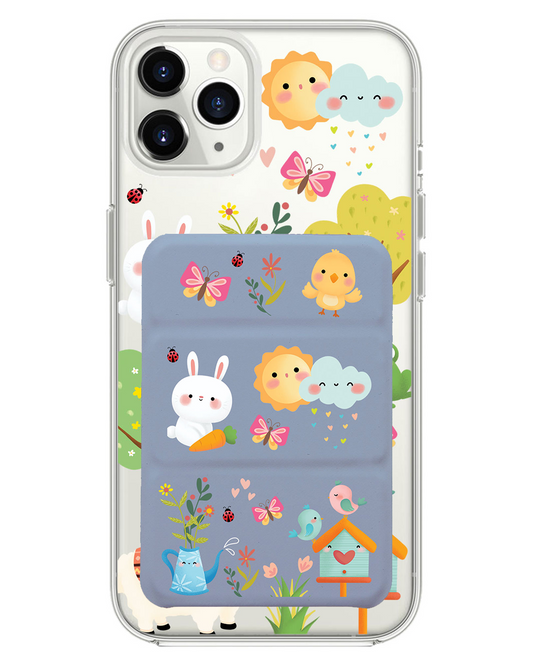 iPhone Magnetic Trifold Wallet Case - Spring
