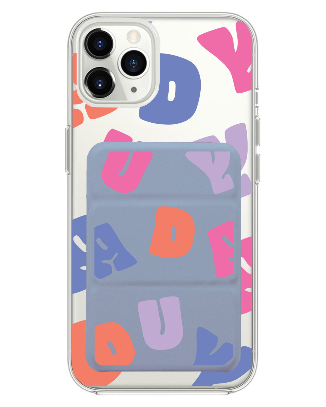 iPhone Magnetic Trifold Wallet Case - Chubby Monogram
