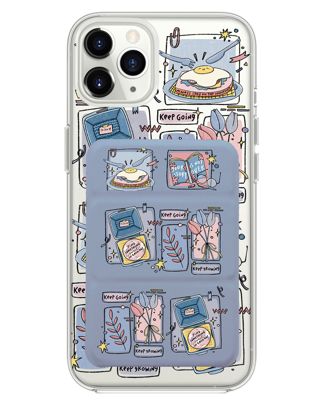 iPhone Magnetic Trifold Wallet Case - Grow