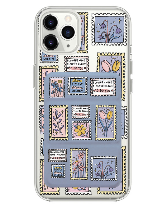 iPhone Magnetic Trifold Wallet Case - Time to Bloom