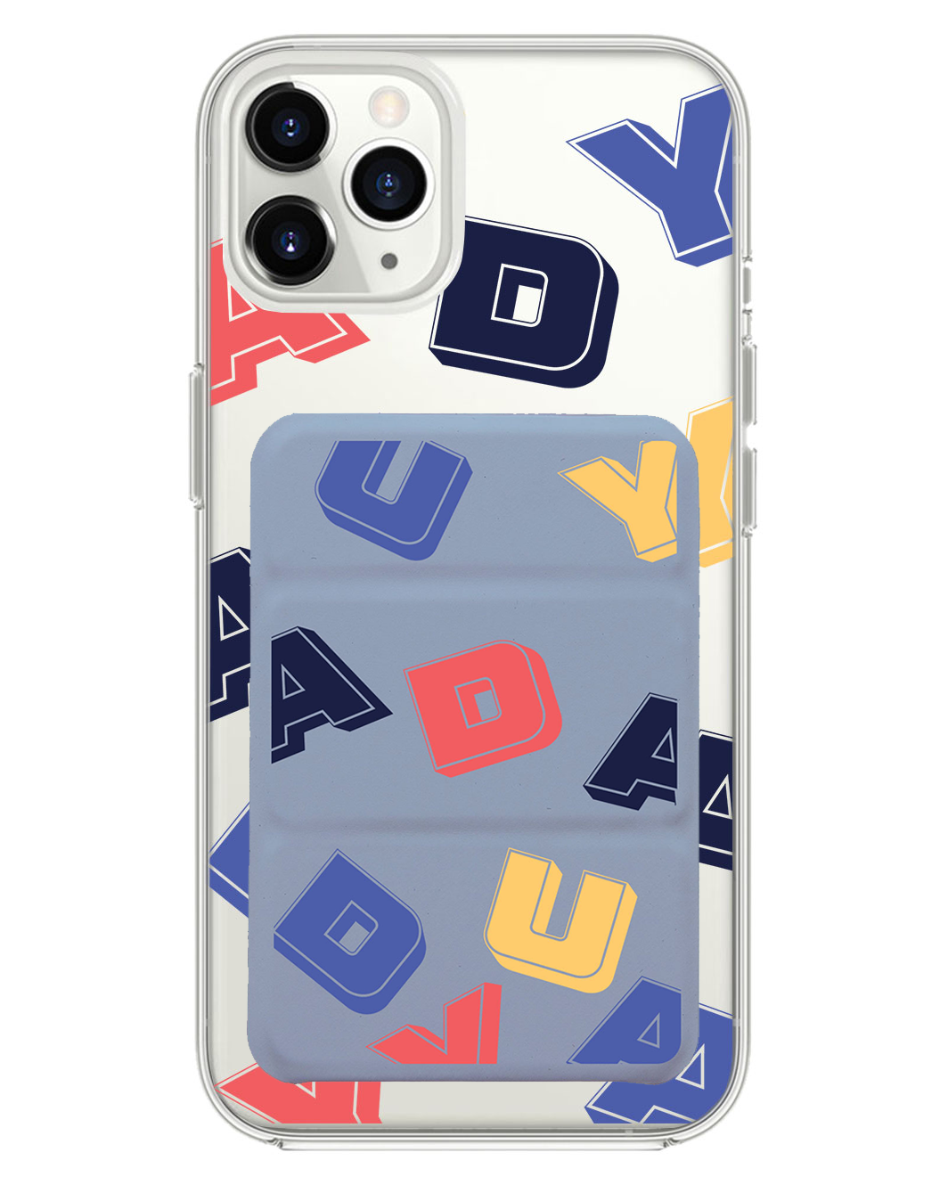 iPhone Magnetic Trifold Wallet Case - Cool Monogram