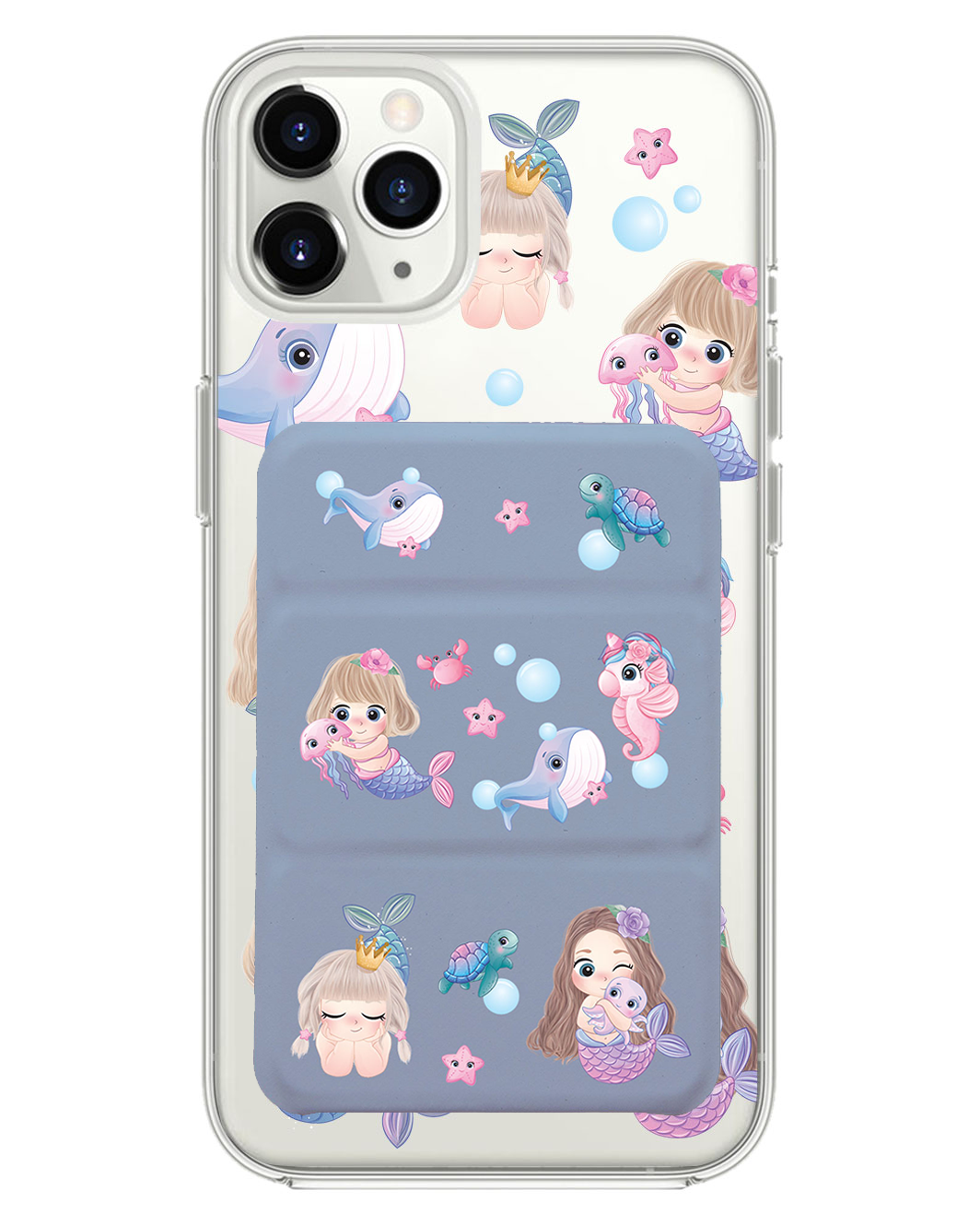 iPhone Magnetic Trifold Wallet Case - Little Mermaid