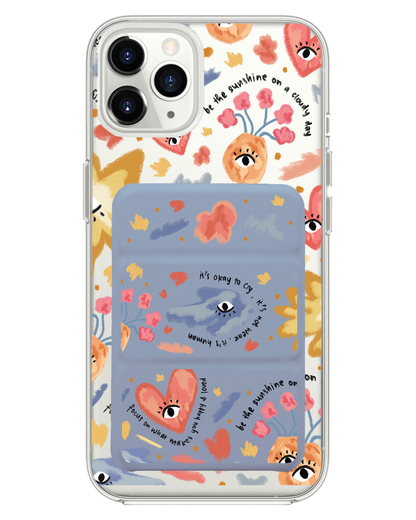 iPhone Magnetic Trifold Wallet Case - Abstract Lovers