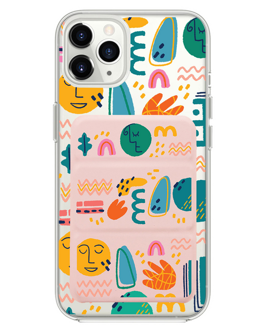 iPhone Magnetic Trifold Wallet Case - Silent Art
