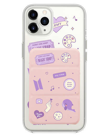 iPhone Magnetic Trifold Wallet Case - BTS Proof