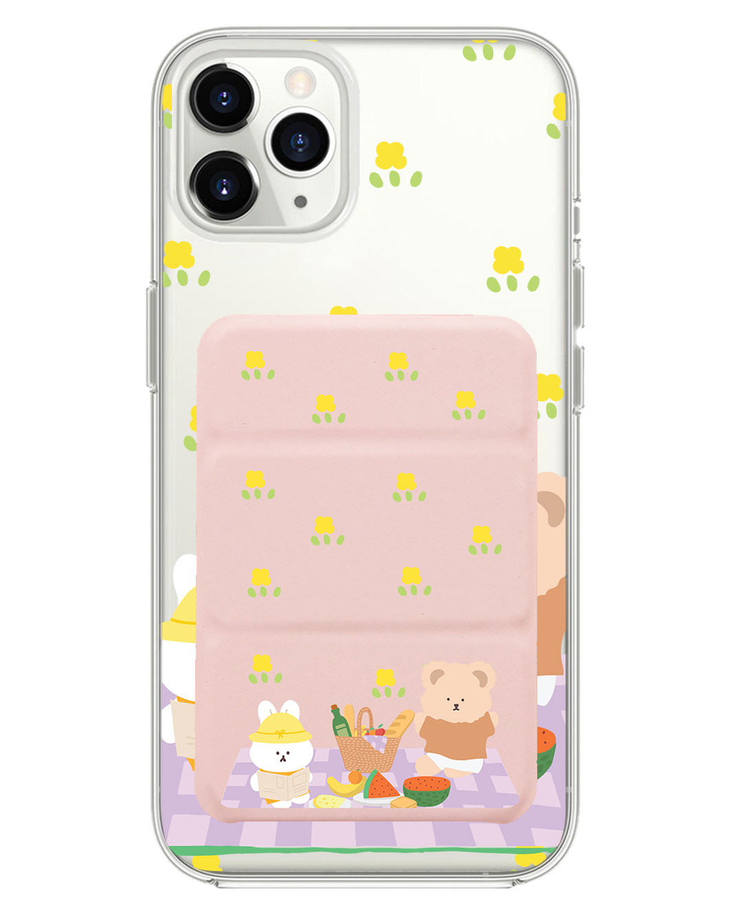 iPhone Magnetic Trifold Wallet Case - Picnic Lilac