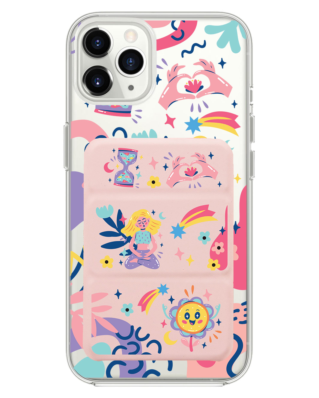 iPhone Magnetic Trifold Wallet Case - Heather