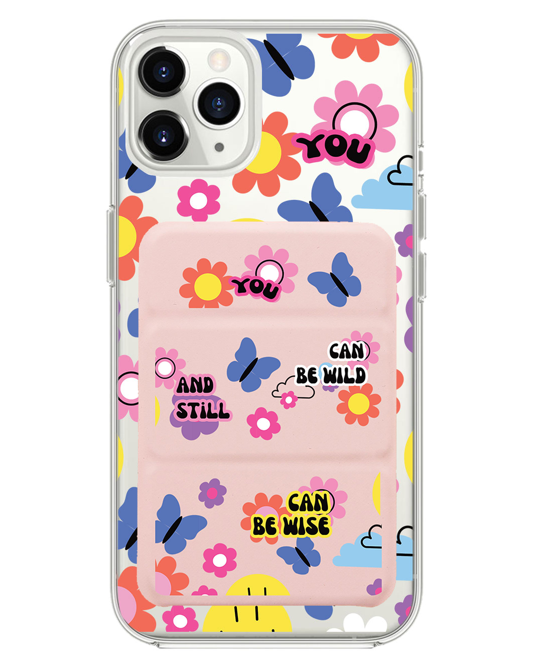 iPhone Magnetic Trifold Wallet Case - You Can Be Wild & Wise