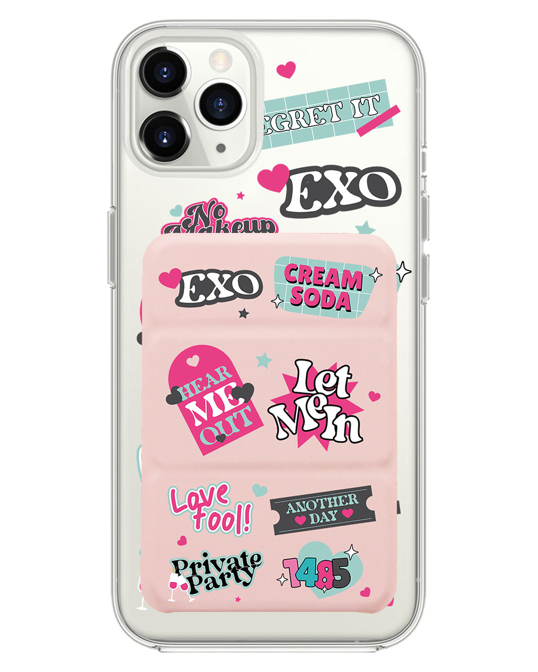 iPhone Magnetic Trifold Wallet Case - Exo Cream Soda