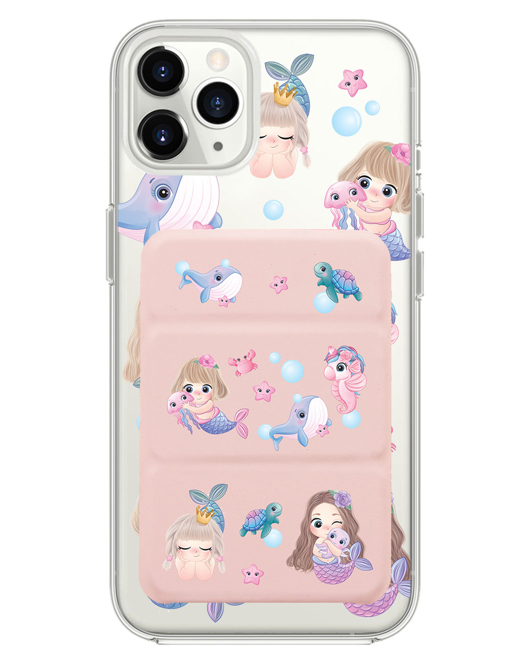 iPhone Magnetic Trifold Wallet Case - Little Mermaid