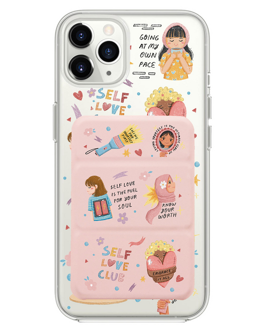 iPhone Magnetic Trifold Wallet Case - Self Love Club